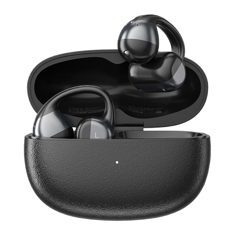 纽曼（Newmine）夹耳式蓝牙耳机运动无线骨传导概念不入耳跑步骑行迷你耳夹耳机超长续航礼物苹果华为手机通用 LY81暗夜黑 48H续航丨ENC通话降噪 官方标配