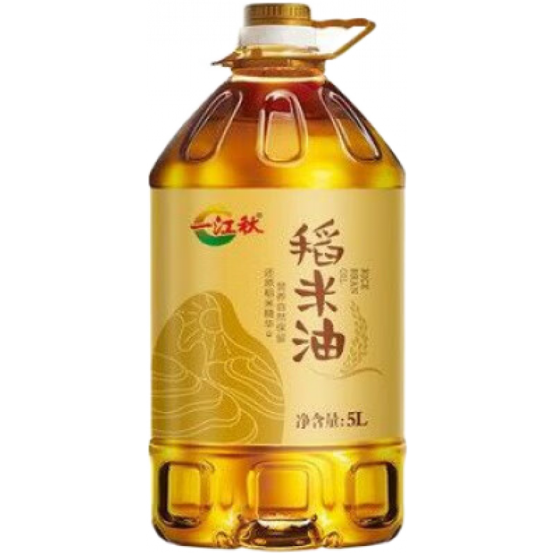 一江秋 稻米油5升大米食用油米糠油家用大瓶裝涼拌煎炸炒 稻米油5L家用食用油