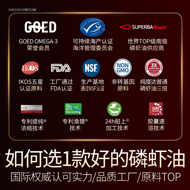 MegaRed脉拓南极双净胆碱磷虾油 深海鱼油美国原装进口高纯度1000mg30粒 双净磷虾油 30粒*2瓶