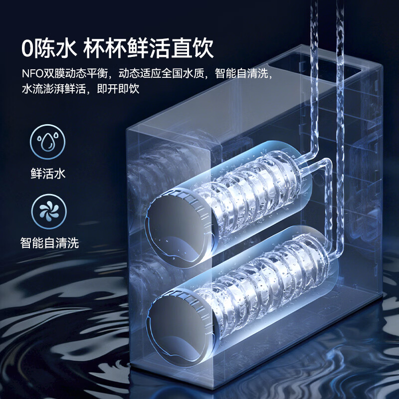 惠尔顿（WHEELTON）轻矿净水器家用厨下母婴8年RO反渗透直饮矿物质净水机加热壁挂式管线机接自来水全屋滤水器套装Q16 [1800G 8年长效] 纯净水做饭+轻矿母婴直饮