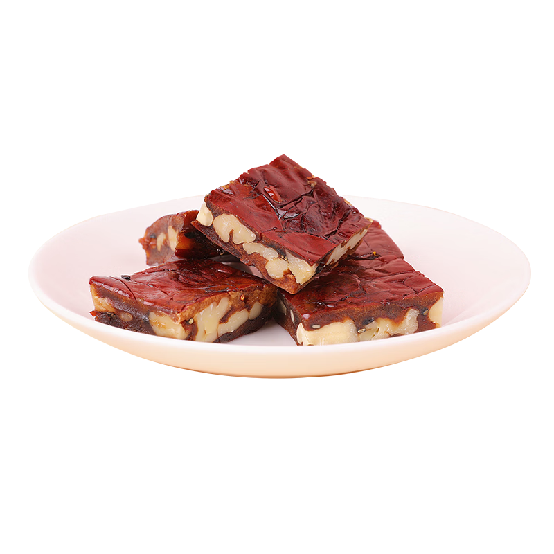 枣粮先生枣仁派零食香糯新疆红枣夹核桃夹心即食独立包装枣糕零食年货礼品 枣仁派205g*4/箱