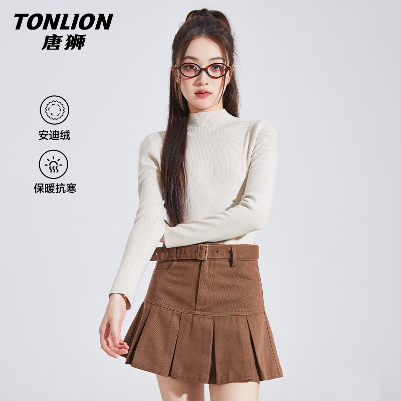 ���ڲ�������ʨ��TonLion��ë��Ůװ����찲������֯����ů�����ﶬ���¿��ڴ������·�Ů 99.9Ԫ