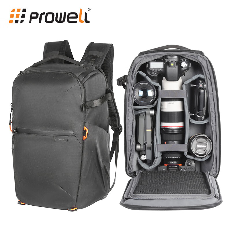 普乐威Prowell 相机包双肩大容量多功能数码微单反摄影包适用佳能索尼康无人机稳定器户外旅行登山包