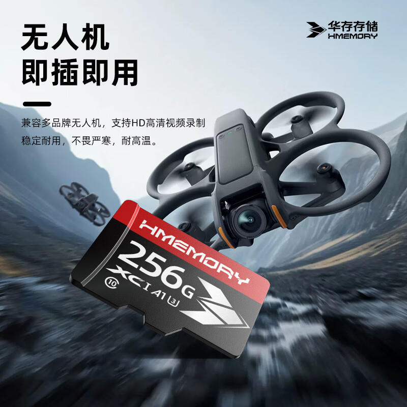 华存存储TF卡适用头戴式蓝牙无线耳机内存卡128G运动耳机收音机音箱专用高速micro sd卡 TF256G【蓝牙耳机专用内存卡】送读卡器