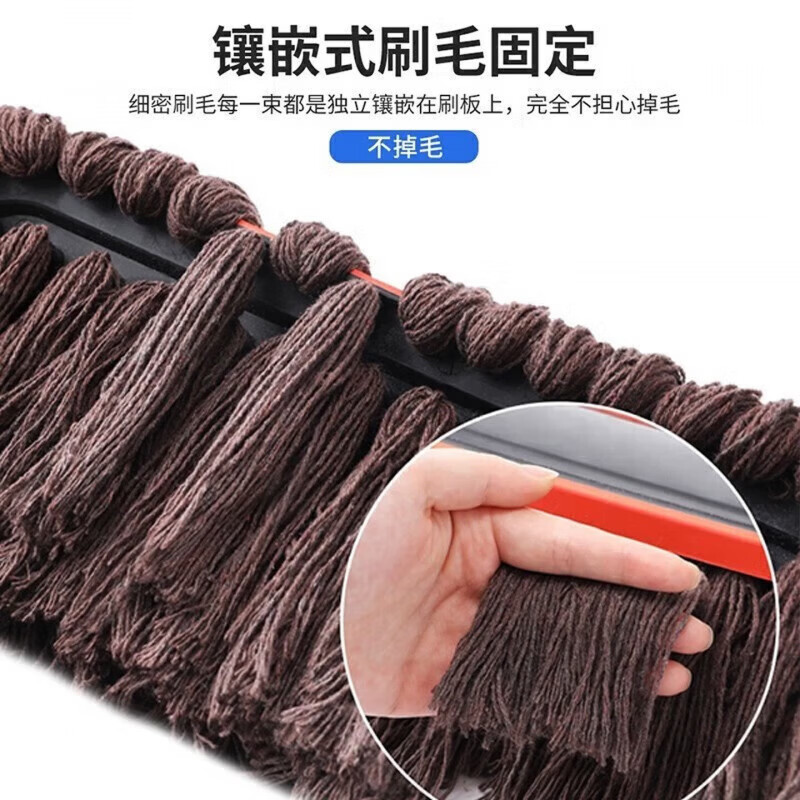 飒望【德国】汽车刷子除尘掸子扫车灰尘蜡拖不伤漆专用擦车神器带收纳 【专业款-可伸缩加厚毛刷】米色蜡刷+收纳盒+掸子蜡 【全网热销100W+】专车必备打蜡掸