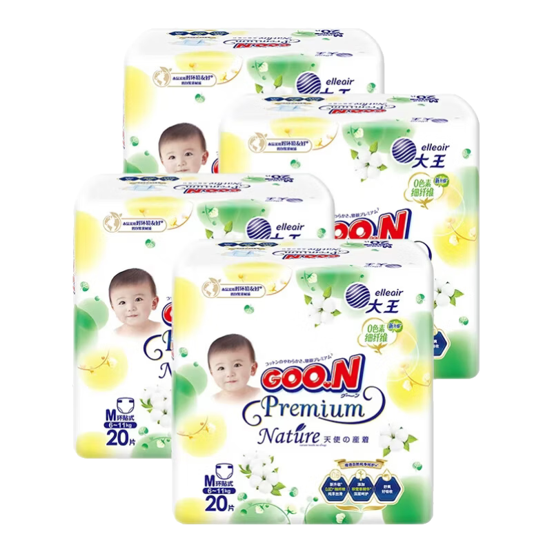 ���ڲ�����������GOO.N�����������ŷ�ֽ��� Ӥ����ʪ����͸����ˬ������� ��Ȼֽ���M20*4����6-11kg�� 92.9Ԫ