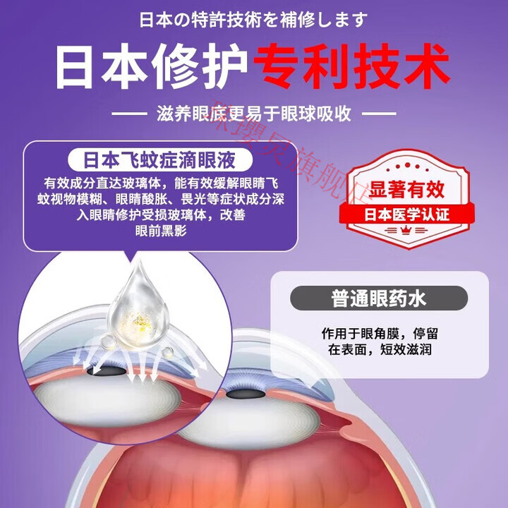 通用wsw飞蚊症专用眼药水日本进口眼前黑影飘动眼睛浑浊模糊叶黄素药  一盒体验装