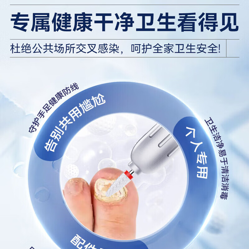 ZYUO日本灰指甲打磨机器电动磨甲器硬脚趾甲修甲美甲专用工具锉刀成人 深空灰【自由换挡  数显清新 】 磨甲抛光 一次解决