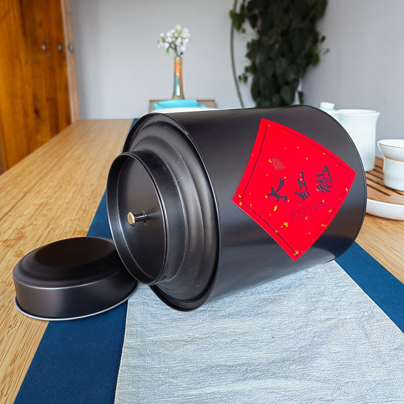 瑞锦成福建大红袍茶叶年货茶礼武夷山岩茶闽北乌龙花香大红袍散茶铁罐装 大红袍黑大罐装250g*1罐