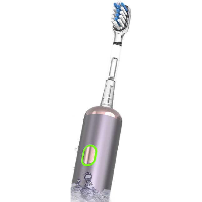 博皓（prooral）电动牙刷铝合金扫振智能牙刷青少年成人牙刷便携自动牙刷软毛刷头 情侣朋友情人节生日礼物 LS-1 银