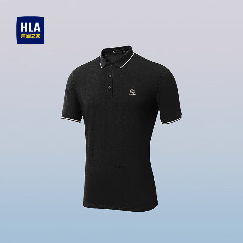 海澜之家（HLA）短袖polo衫男26新款凉感运动SPORTSDAY短袖夏季男 黑色1G XL 180/96A 推荐151~164斤