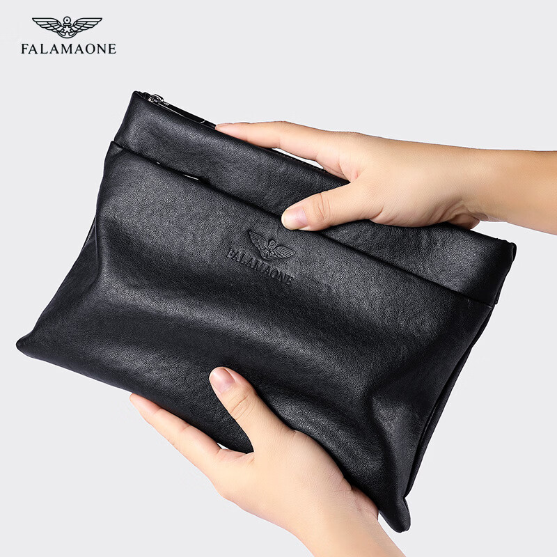 FALAMAONE高端商务手拿包时尚简约男士手包实用钱包节日礼物 高端手拿包