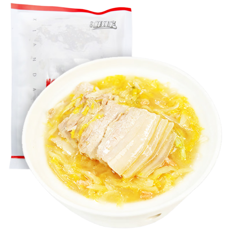 福成老北京砂锅酸菜白肉390g 优选猪五花肉 冷冻春节也送货