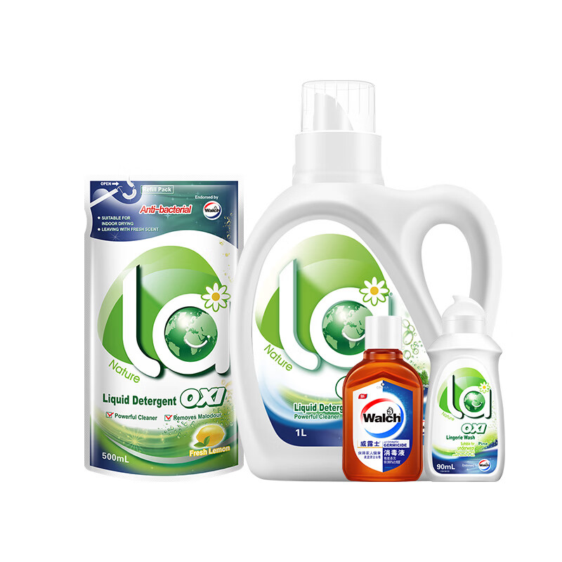 ��¶ʿ��Walch��la����ϴ4���� ��ϴ��Һ1L+500ml+����ϴ90ml+����Һ60ml�� 4���� 24.9Ԫ