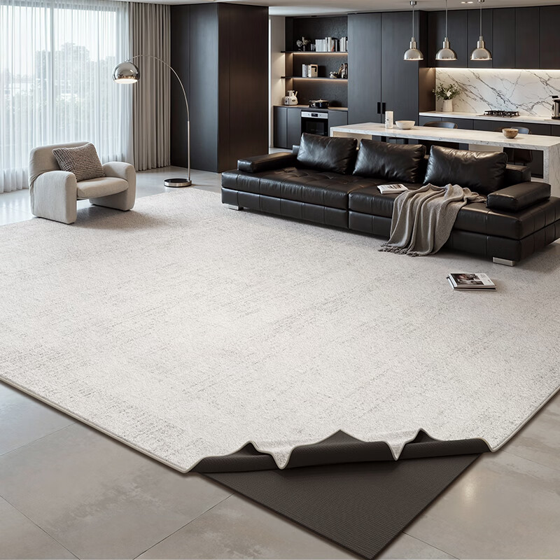 Y U-LIVE可拆洗地毯客厅意式极简纯色2026新款免洗可擦可机洗沙发双层 可拆洗-仿羊绒-萦绪 140×200CM【毯面+4mm标准底】