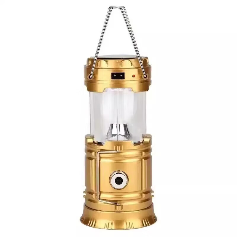 【甄选】新型马灯节能蓄电强光照明 居家户外野营功能usb聚光露营 金色款-新升级马灯 无规格