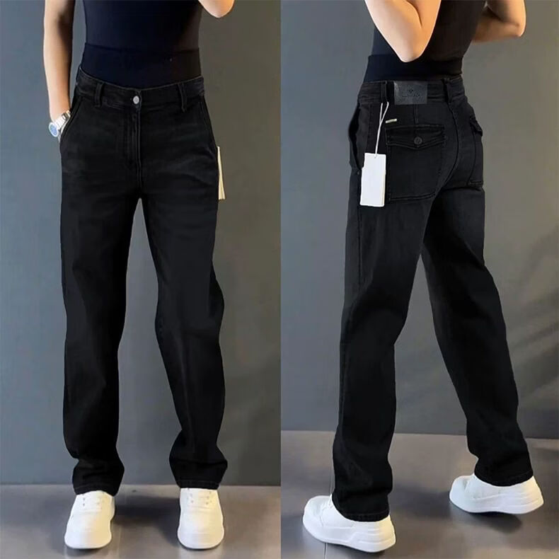 【商场同款】轻奢欧货2025年新款弯刀休闲裤时装周牛仔裤LX522 复古蓝【品质升级】【商场同款】 32 建议【135-145斤】