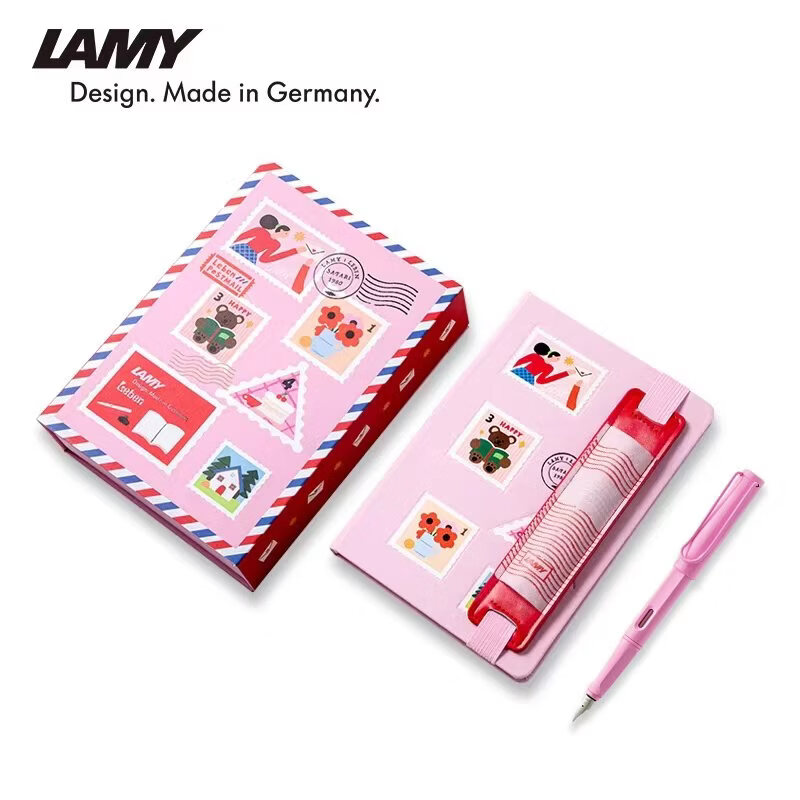 LAMY凌美钢笔礼盒 狩猎多巴胺系列墨水笔套装练字正姿钢笔学生文具办公礼品 节日礼物 波恩粉0.5mm