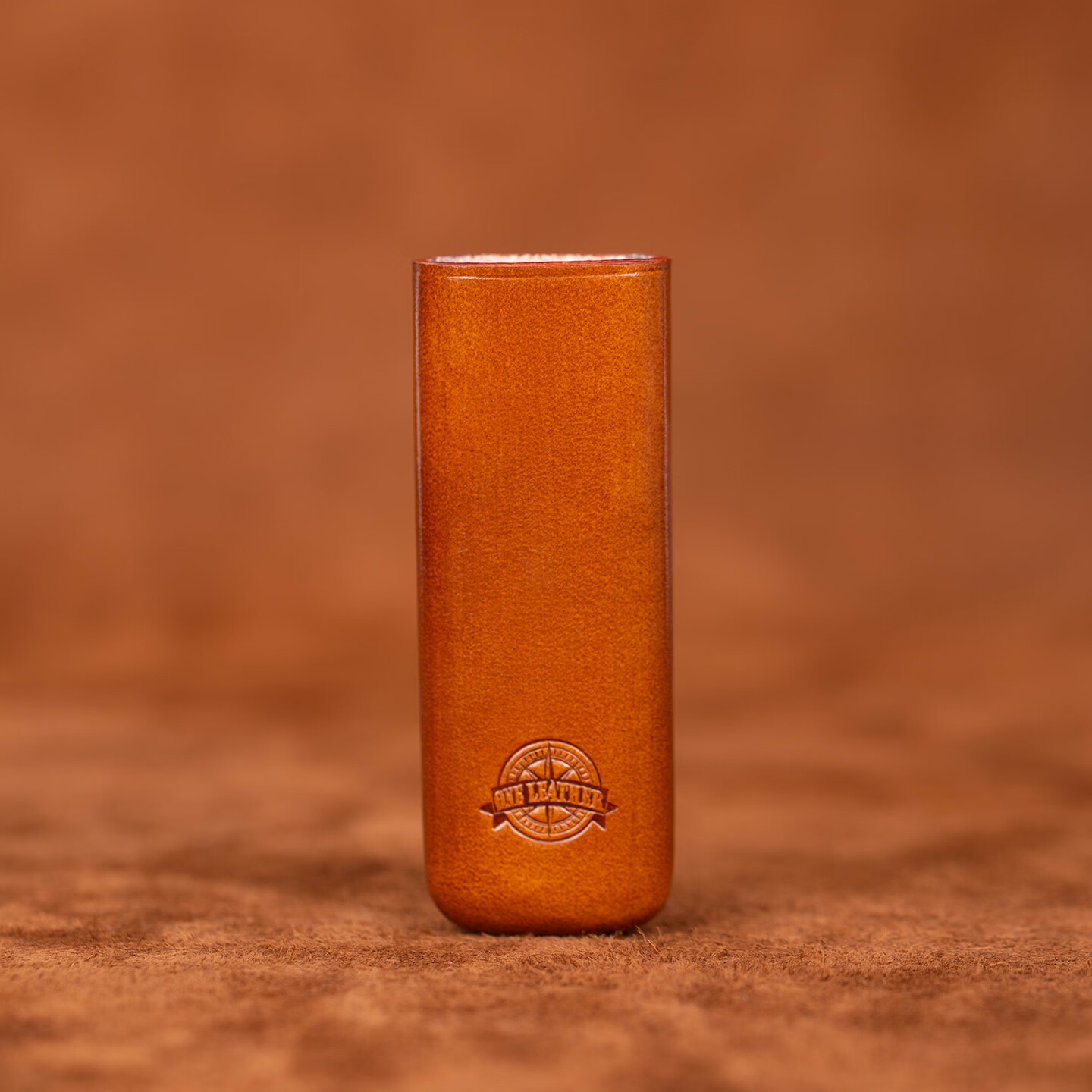 一皮（ONE LEATHER）草蜢防风充气打火机皮套 真皮手工无边距创意保护壳【微瑕疵品】 棕色（不含打火机）