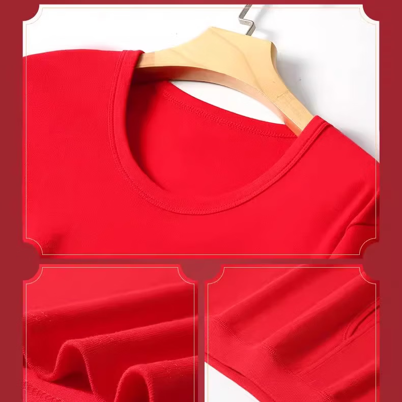 浪莎（LangSha）2026马年本命年保暖内衣女套装男士大红色情侣结婚秋衣秋裤礼盒装 秋衣秋裤套装+2双袜子 上衣+裤子+2双本命年红袜子 3XL 男（185）