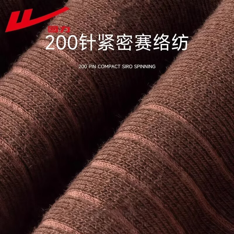回力袜子冬季男士加厚保暖新疆棉7A抗菌条纹中筒袜纯色防臭吸汗休闲袜 【混色/5双装】真正好的精梳棉 均码 【秋冬加厚款】39-45