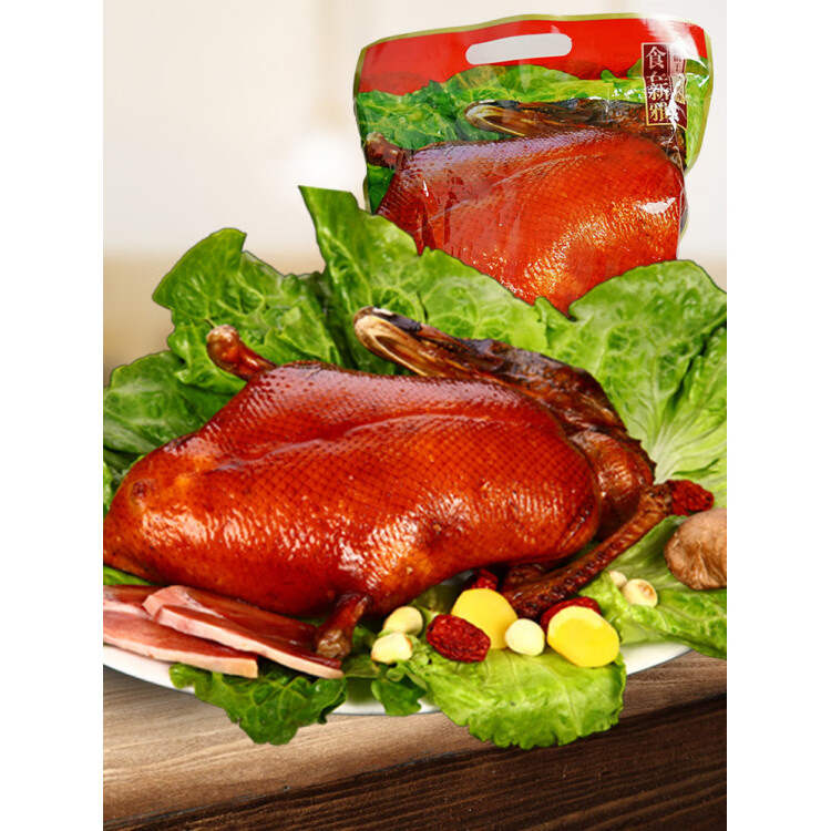 新雅八寶鴨2只上海特產(chǎn)鹵味熟食禮盒烤鴨加熱即食醬鴨冷盤下酒菜 福禮禮盒八寶鴨800g*2