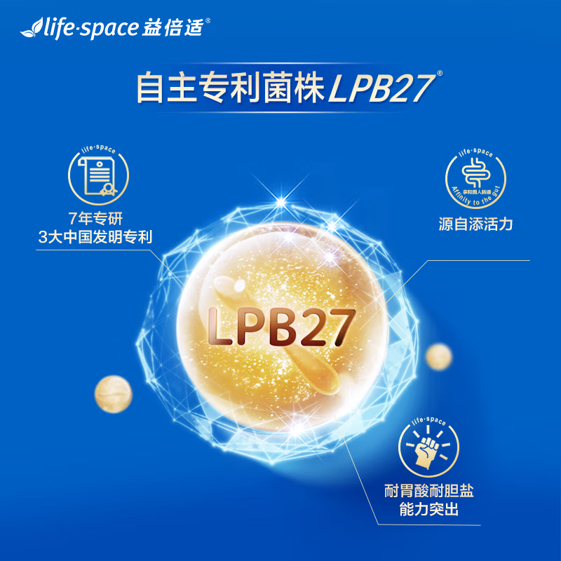 Life Space【王一博同款64】400亿成人肠道肠胃高活性益生菌固体饮料 【升级款400亿成人】 8袋*2盒