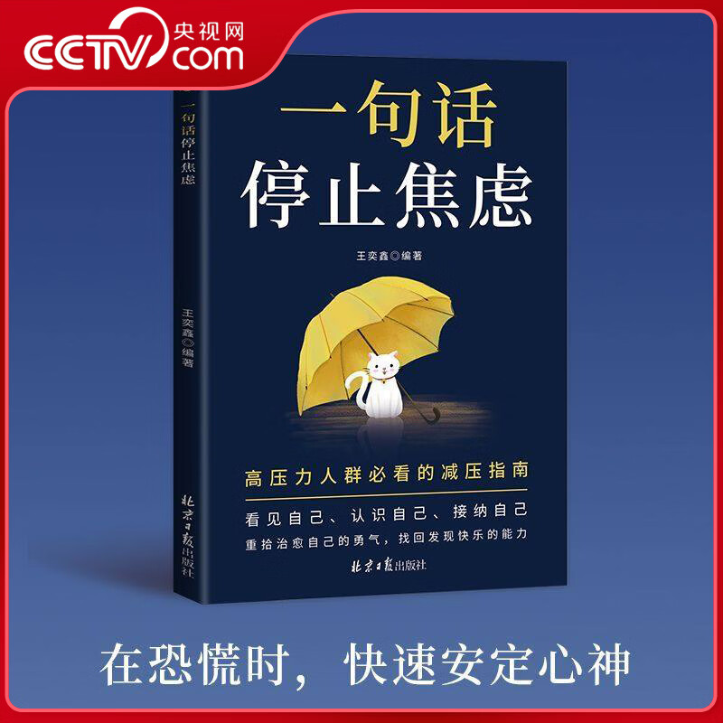 央视网一句话停止焦虑 远离焦虑拒绝内耗心理导师化解情绪难题战胜焦虑做自己的心理医生治愈心灵人生通透书籍畅销书排行榜 BY