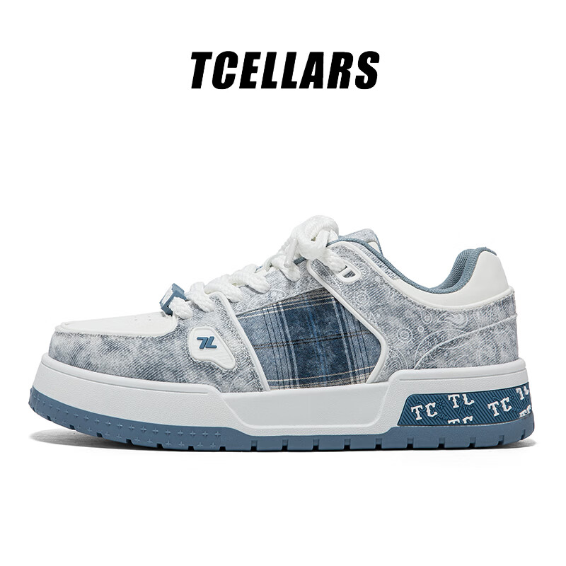 Tcellars板鞋男鞋春季2026新款潮鞋低帮厚底增高耐磨运动百搭休闲鞋子男款 普鲁斯灰 39