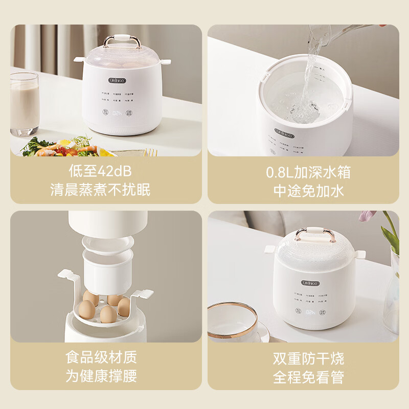 七彩叮当煮蛋器蒸蛋器蒸锅电蒸锅蒸煮多功能一体机全自动智能煮鸡蛋神器小蒸锅1-2人早餐机 单层 【炖盅款】 七彩叮当煮蛋器蒸蛋器蒸锅电蒸锅蒸煮多功能一体机全自动智能煮鸡蛋神器小蒸锅1-2人早餐机 单层 【炖盅款】