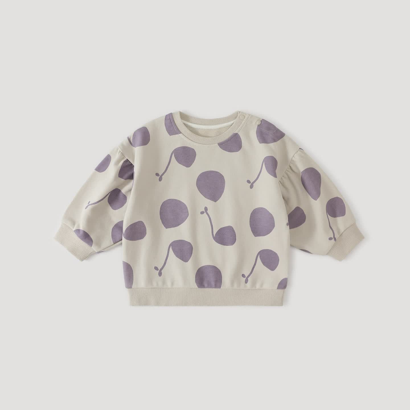 巴厘小猪女宝宝卫衣2026春季新款幼儿休闲衣服儿童春秋季外穿长袖女童上衣 紫色 90