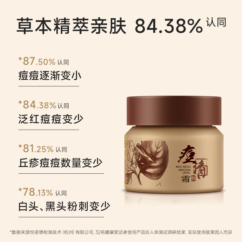 老中医(LAOZHONGYI)祛痘膏痘清霜男女士 淡化痘印痘坑痘疤青少年去青春痘黑头粉刺 痘清霜20g