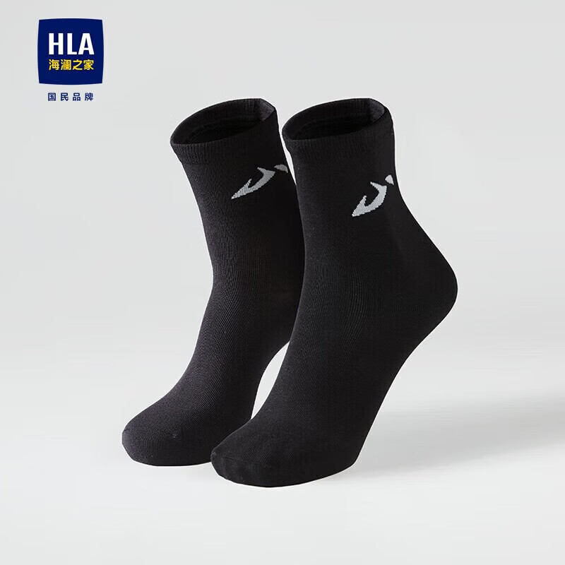 HLA海澜之家袜子男透气1双装中筒袜
