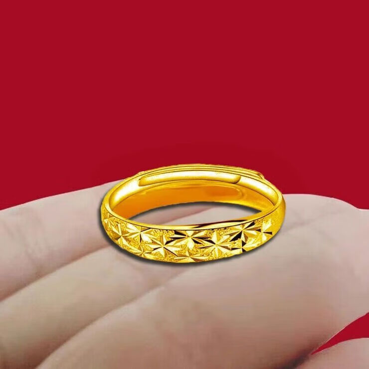 NMCK老凤凰时尚中式纪念可收藏送朋友送男生礼品马年礼物金戒指-经典 啵漓珠-经典款-永恒的星 2.33克男女