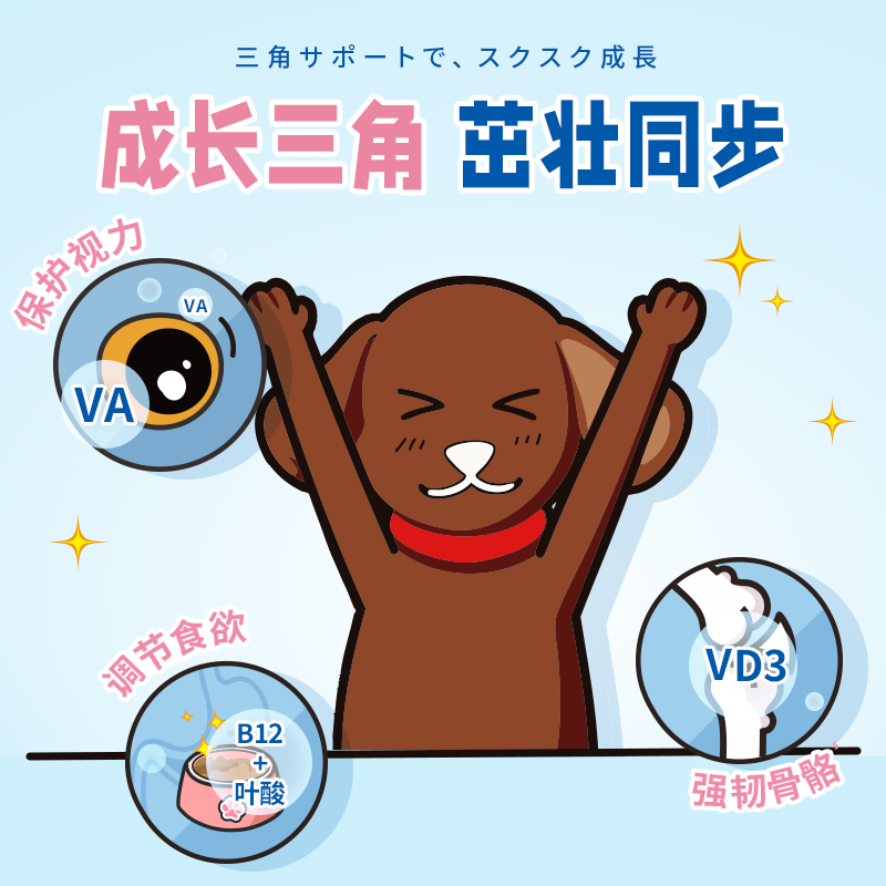 DHC Kitty&Doggy狗狗维生素B复合片微量元素犬用宠物营养补充剂异食挑食厌食美毛 【12种维生素】约30天丨入会享95折