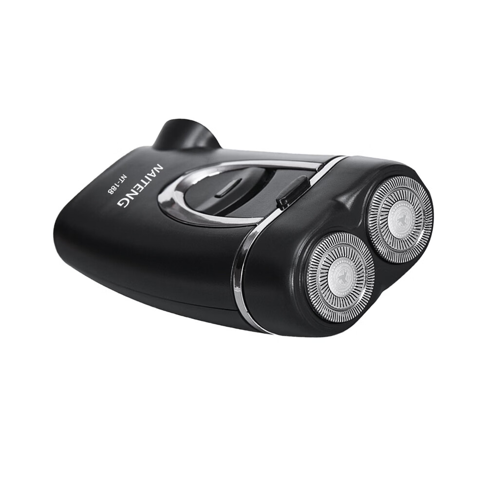 【精选】直销新款男士直充双头剃须刀黑色大气独立浮动刮胡刀毛刀 黑色双头188