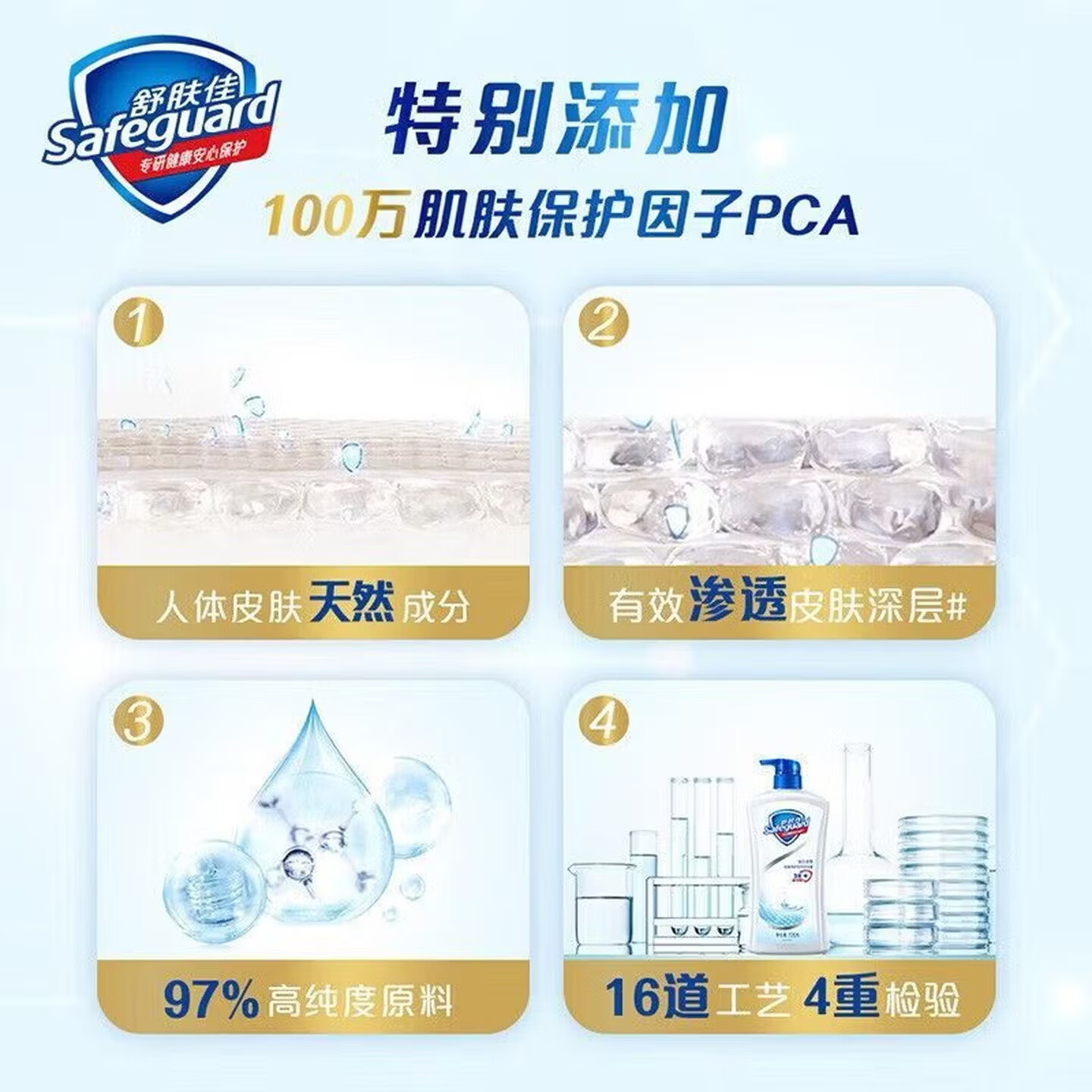 舒肤佳沐浴露红石榴山茶花清洁香含果酸净透持久留香男女士通用实惠570g 红石榴570g+山茶花570g