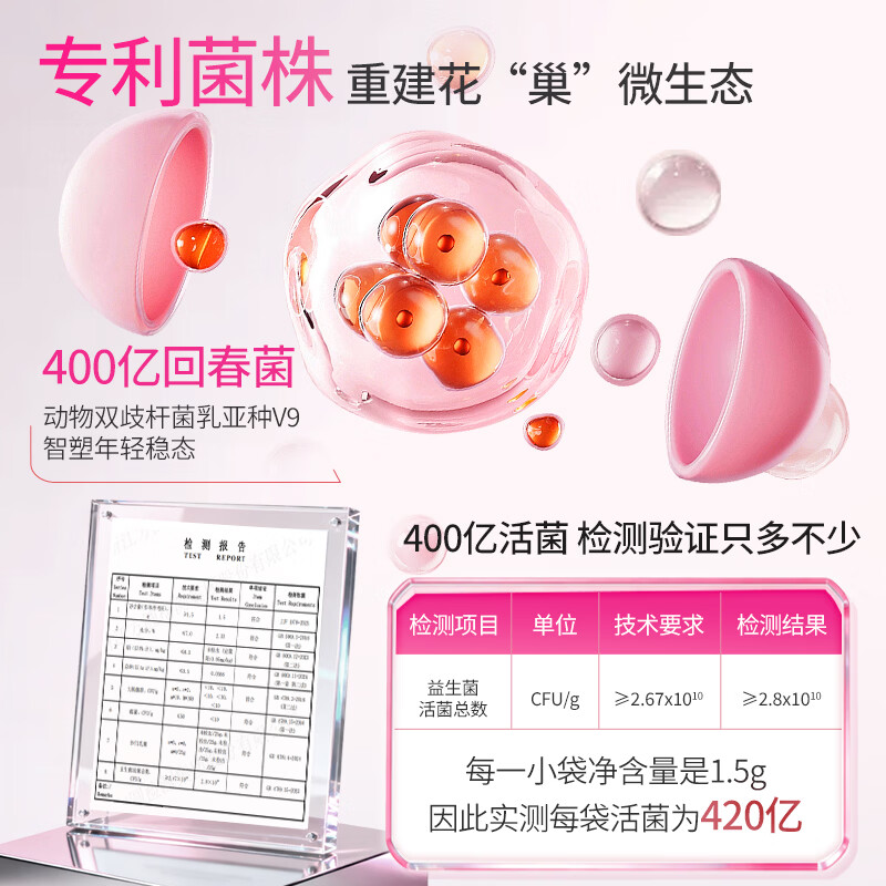 MBB科拓生物畅护小紫条女性益生菌粉V9蔓越莓卵花巢私处调益生元理 小紫条1盒