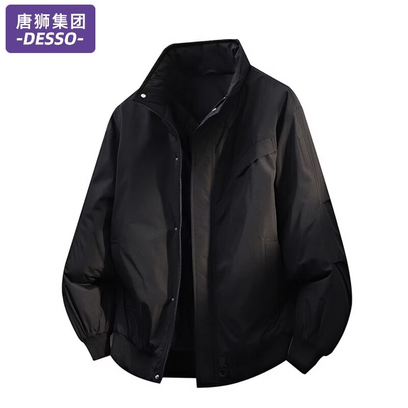 DESSO唐狮集团DESSO棉服女2025新款冬季加厚保暖棉袄棉衣韩系夹棉外套 黑色 (加棉不臃肿) XL