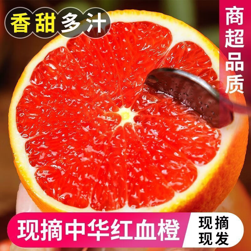 丑禾中华红橙血橙新鲜橙子秭归柑橘甜桔子手剥橙时令生鲜【多仓发货】 中华红血橙【酸甜汁多更多人选择】 8.5斤严选【单果150g起】