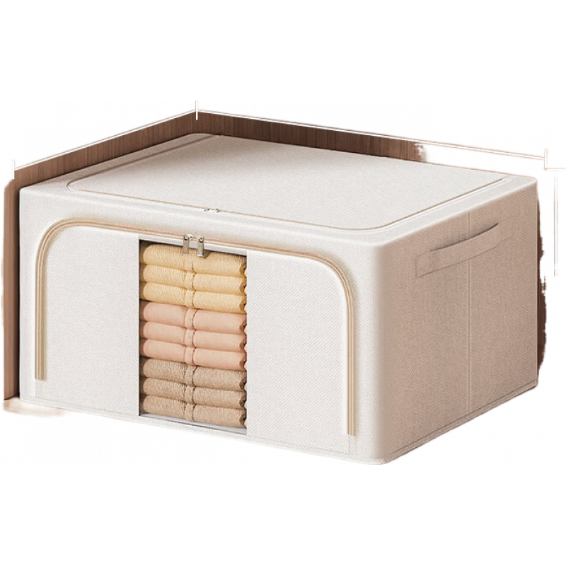 禧天龍衣柜收納箱家用衣服衣物布藝棉麻被子整理神器收納筐儲(chǔ)物袋 升級(jí)福利款-24L白色-滌棉【防水耐磨】