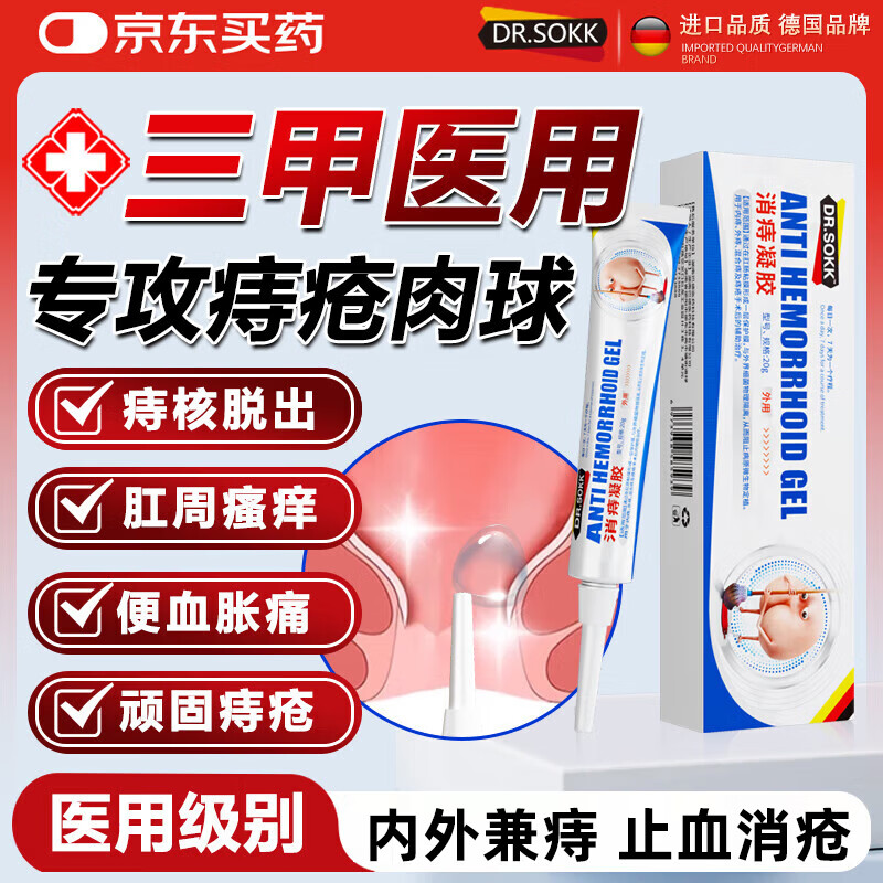 DR.SOKK痔疮膏医用卡波姆消痔疮凝胶专用去肉球断根痔膏痣苍正品肛门瘙痒