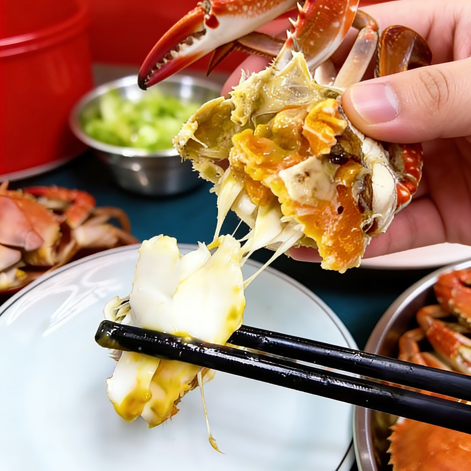 莱州梭子蟹鲜活新鲜飞蟹 海鲜大礼包年货礼盒 海鲜礼盒 海鲜鲜活 梭子蟹鲜活母满黄 每只9两-1斤 8只装