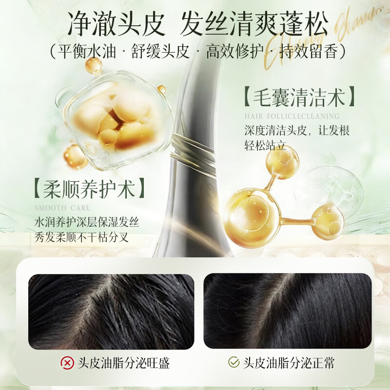 劳丽诗秘境奇遇香氛洗发水清爽滋润柔顺蓬松去屑男女通用水润亮泽洗发露 秘境奇遇洗发水300ML-2瓶