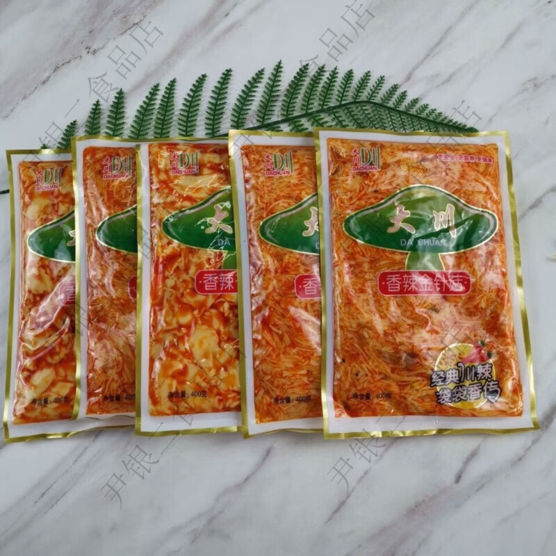 网红美味朝鲜族金针菇400g300g下饭菜零食杏鲍菇泡菜香辣鲜 400克金针菇一袋
