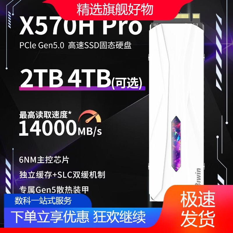 佰维（BIWIN）佰维X570Pro1TB固态硬盘2tM.2NVMePCIe5.0/4.0台式机SS4TB 4TB