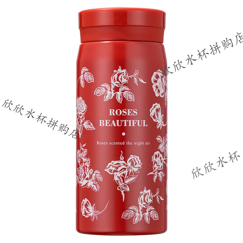 袖珍口袋杯女生 外出便携迷你保温杯316不锈钢国风高颜值小巧水杯 200ML玫瑰红 【现货直发 商超品质】