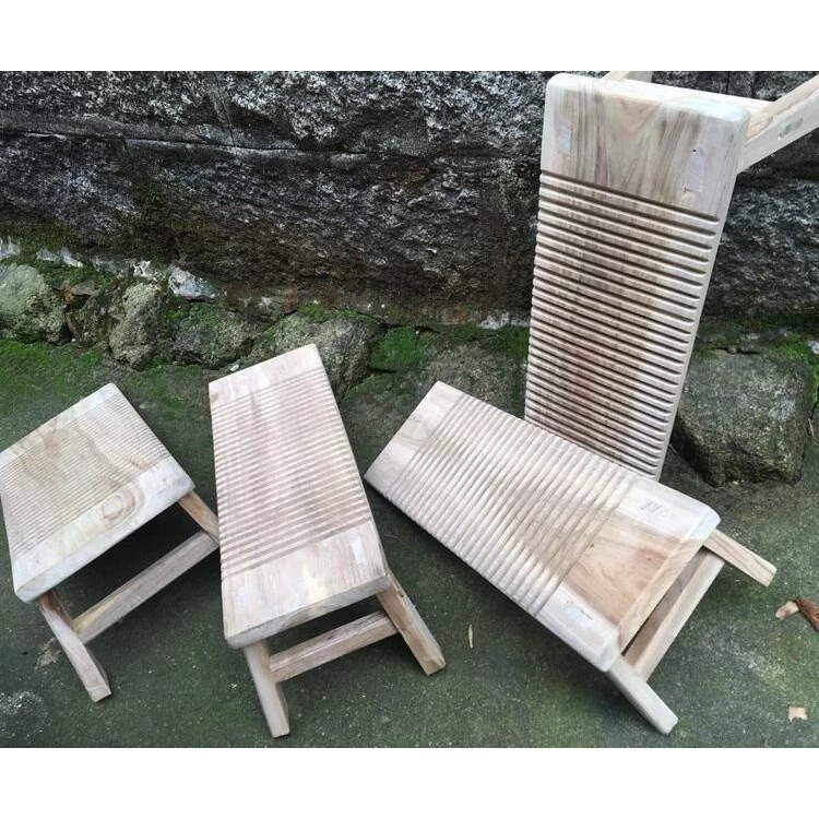 胖东来超市代购同款搓衣板带脚可固定加厚实木大号有脚坐着洗搓板 长57宽24