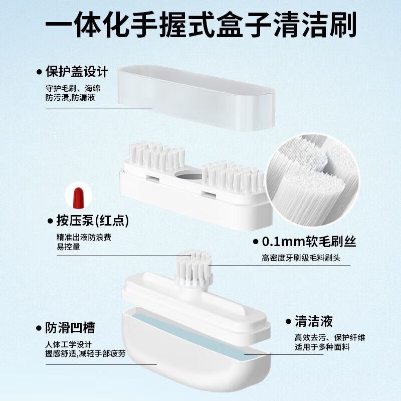 羽绒服清洗剂带刷头免水洗去污去渍不伤衣物 羽绒服干洗剂100g*2瓶