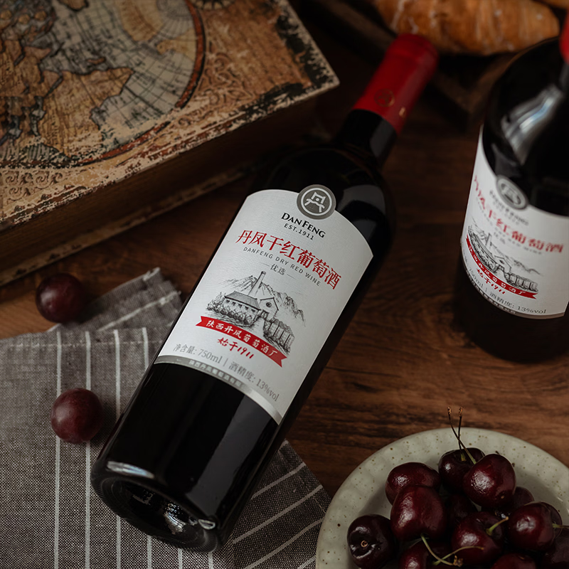 丹凤【年货节】丹凤葡萄酒优选干红赤霞珠国产干红葡萄酒聚会自饮 优选 干红整箱750ml*6